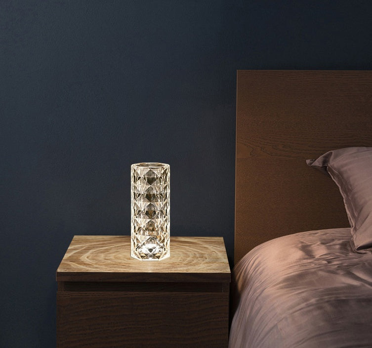 Twenve Nordic Crystal Lamp – USB Rechargeable Touch Dimming Diamond Table Lamp & Night Light