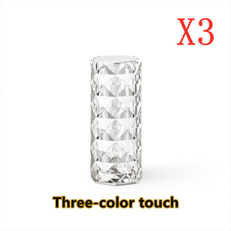 Twenve Nordic Crystal Lamp – USB Rechargeable Touch Dimming Diamond Table Lamp & Night Light