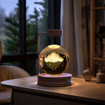 Twenve Crystal Ball Cosmic Dinosaur Night Light – USB Powered Warm LED Bedside Lamp & Gift
