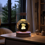 Twenve Crystal Ball Cosmic Dinosaur Night Light – USB Powered Warm LED Bedside Lamp & Gift
