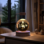 Twenve Crystal Ball Cosmic Dinosaur Night Light – USB Powered Warm LED Bedside Lamp & Gift