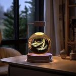Twenve Crystal Ball Cosmic Dinosaur Night Light – USB Powered Warm LED Bedside Lamp & Gift