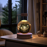 Twenve Crystal Ball Cosmic Dinosaur Night Light – USB Powered Warm LED Bedside Lamp & Gift