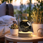 Twenve Crystal Ball Cosmic Dinosaur Night Light – USB Powered Warm LED Bedside Lamp & Gift